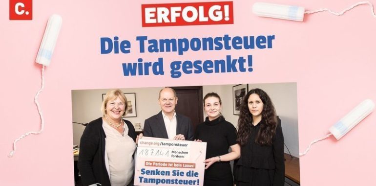 Bundestag beschließt Senkung der Tamponsteuer